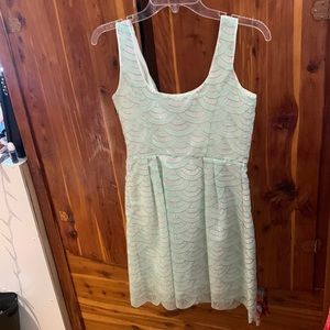 Mermaid sequin scalloped dress